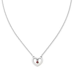 Dancing Gemstone Heart Necklace