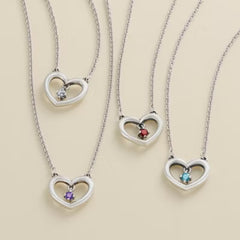 Dancing Gemstone Heart Necklace