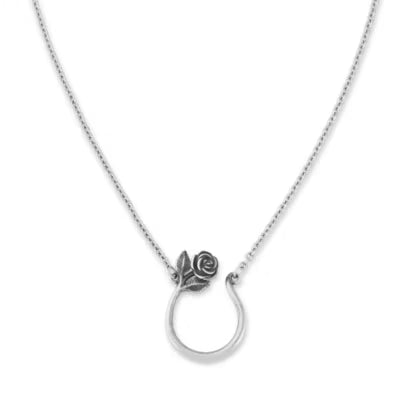 Rose Changeable Charm Holder Necklace