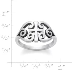 Scroll Cross Ring