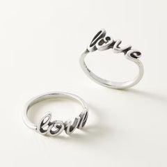 "Love" Script Ring