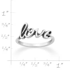 "Love" Script Ring