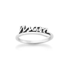"Mom" Script Ring