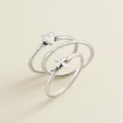 Faith and Love Ring Set