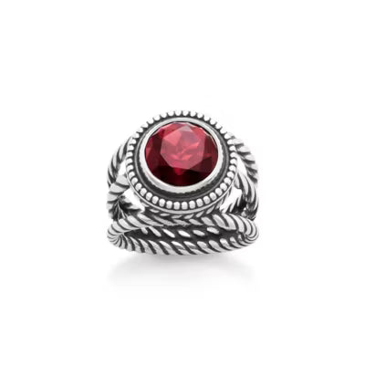 Twisted Wire Gemstone Ring