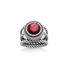 Twisted Wire Gemstone Ring