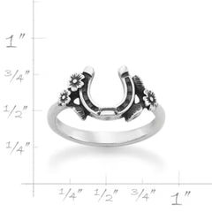Floral Horseshoe Ring