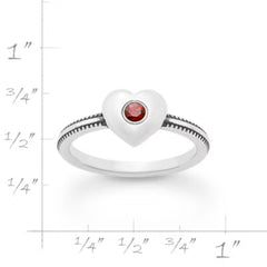 Keepsake Heart Birthstone Ring