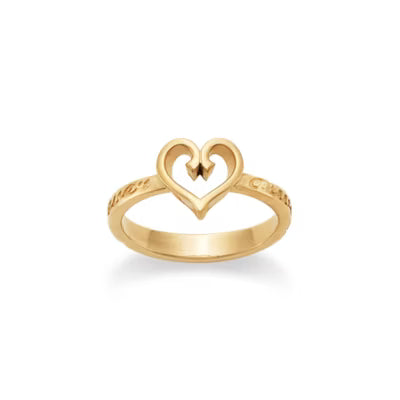 "Forever and Always" Heart Ring