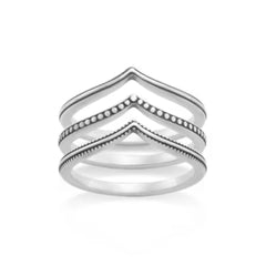Chevron Ring Set