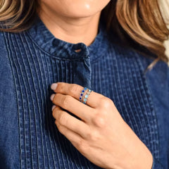 Enamel Connected Stars Ring