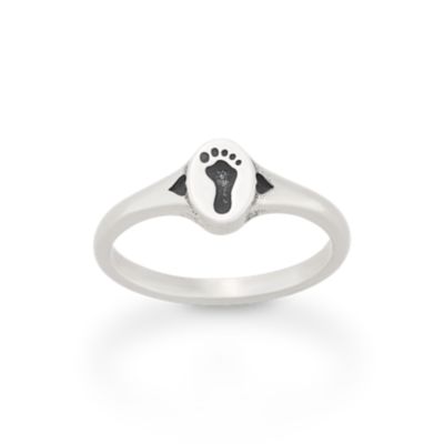 Footprint and Hearts Ring