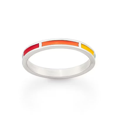 Enamel Mosaic Stacker Ring