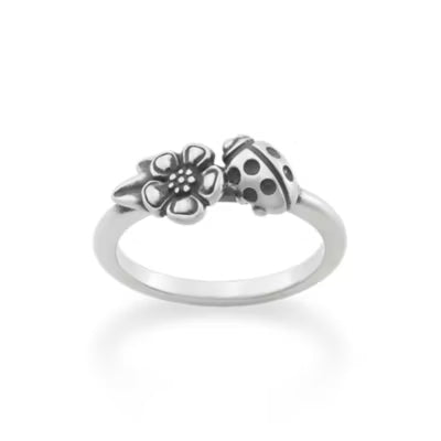 Ladybug and Flower Ring