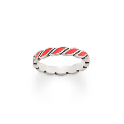 Enamel Twist Stacker Ring