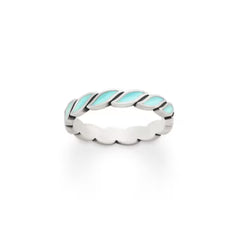 Enamel Twist Stacker Ring