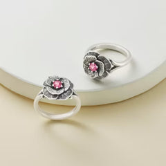 Gemstone Floral Ring