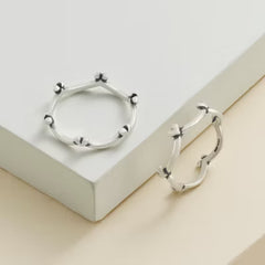 Delicate Heart Crown Stacker Ring