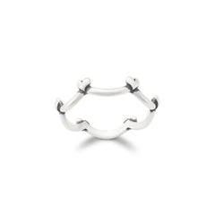 Delicate Heart Crown Stacker Ring