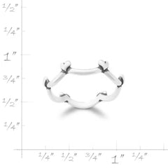 Delicate Heart Crown Stacker Ring