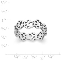 Connected Paw Prints Ring