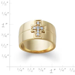 Diamond Cross Wedding Ring