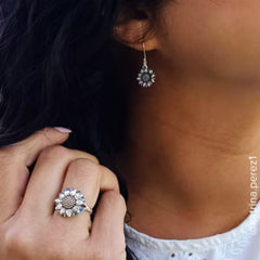 Wild Sunflower Dangle Earrings