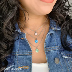 Enamel Initial Disc Charm